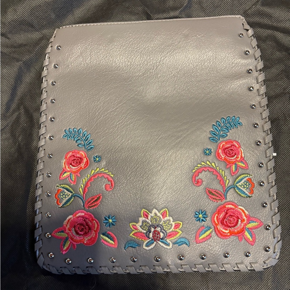 Women's Bag 💼 flap Magnolia and Vine set of two in dust bag grey and black